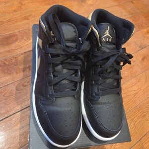 Jordan Kids Sneakers Black and Gold